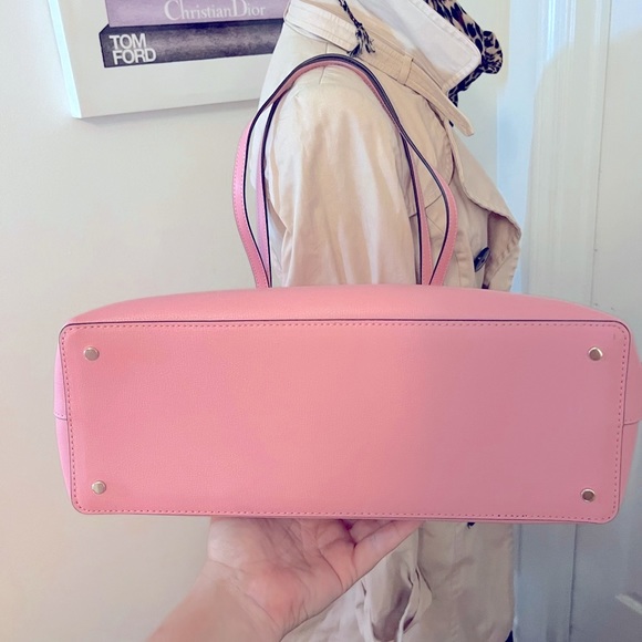 Kate Spade Pink Large Leather Bag with Signature Silver Spade Logo - Picture 6 of 13